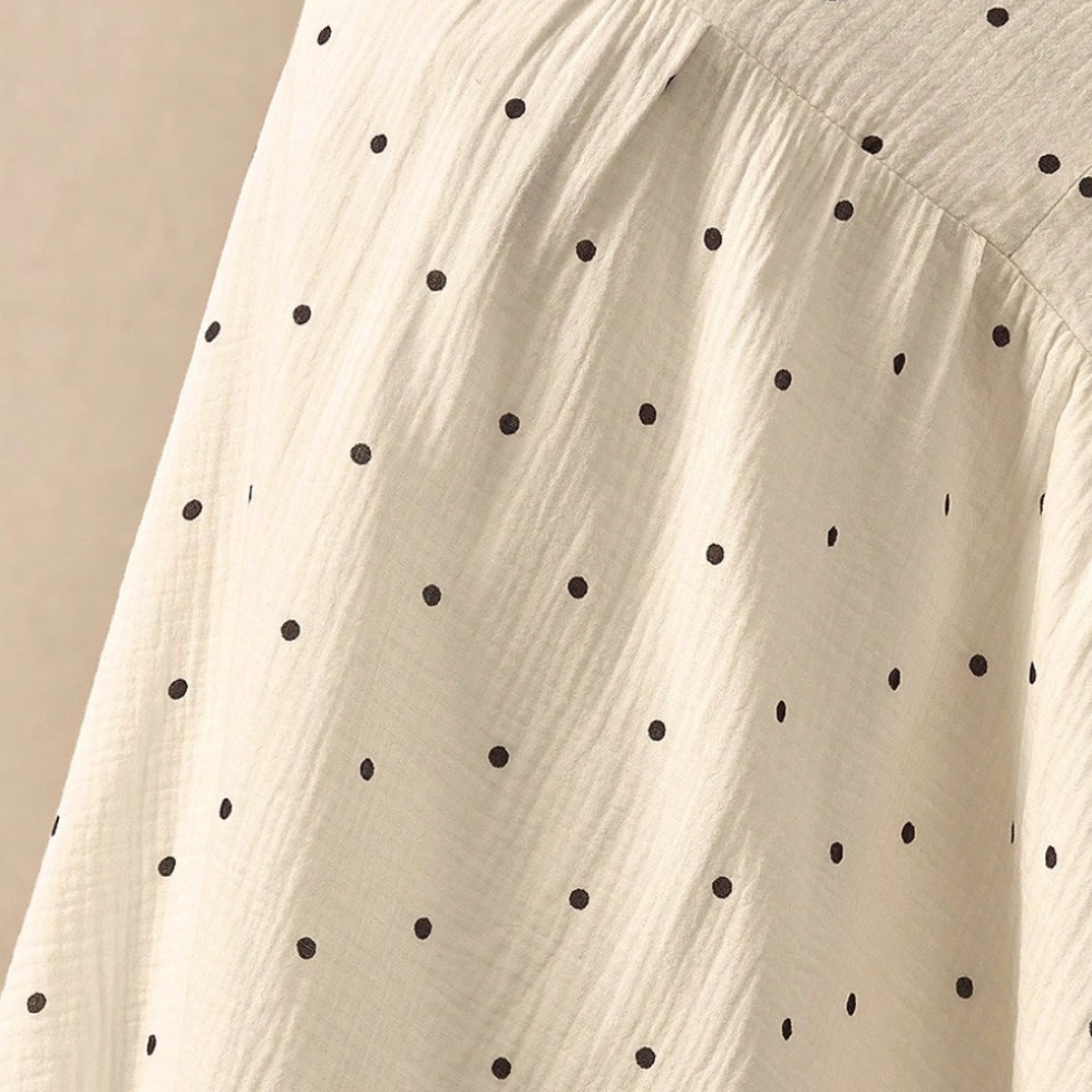 Maternity Polka Dot Back tie Ruffle Hem Dress - Picture 3 of 11